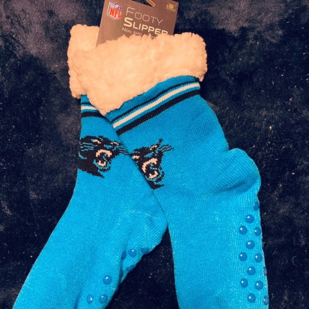 NFL Carolina Panthers footy slippers